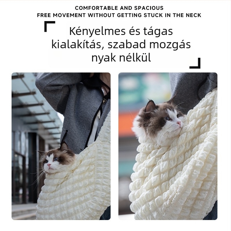 Macska- és háziállat-táska, Seersucker anyag, puha felület, egyszínű mintázat (Anyag: Seersucker; Mintázat: Solid; Keménység: Soft)