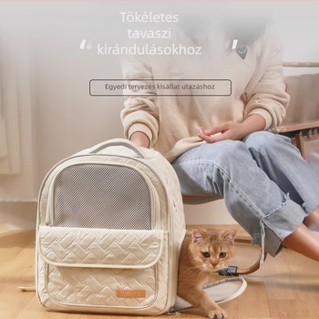 Űrkapszula formájú kisállat szállító hátizsák macskáknak és kis testű kutyáknak, könnyű, lélegző, kézben vagy vállon hordozható, 7 kg-ig