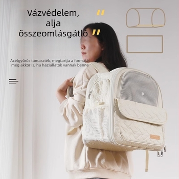 Űrkapszula formájú kisállat szállító hátizsák macskáknak és kis testű kutyáknak, könnyű, lélegző, kézben vagy vállon hordozható, 7 kg-ig