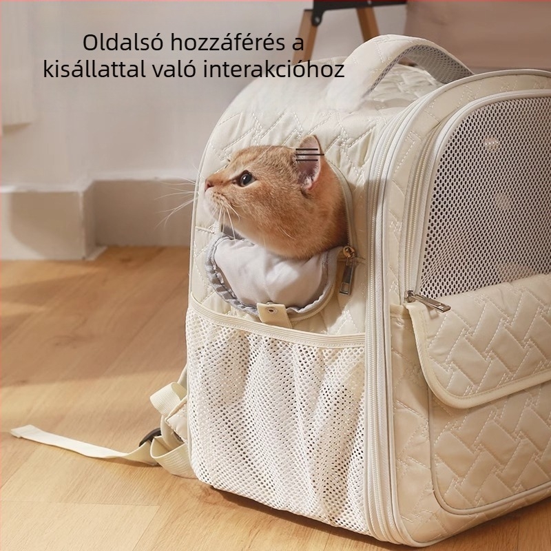 Űrkapszula formájú kisállat szállító hátizsák macskáknak és kis testű kutyáknak, könnyű, lélegző, kézben vagy vállon hordozható, 7 kg-ig