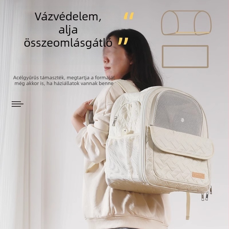 Űrkapszula formájú kisállat szállító hátizsák macskáknak és kis testű kutyáknak, könnyű, lélegző, kézben vagy vállon hordozható, 7 kg-ig