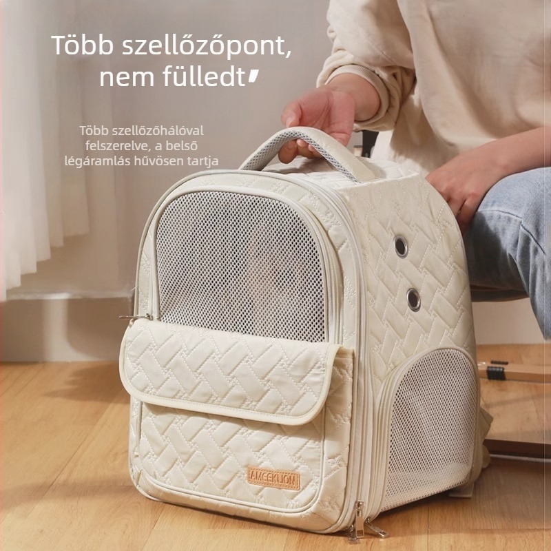 Űrkapszula formájú kisállat szállító hátizsák macskáknak és kis testű kutyáknak, könnyű, lélegző, kézben vagy vállon hordozható, 7 kg-ig