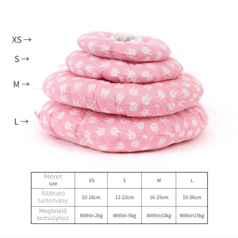 Állati Elizabeth-nyakörv macskák és kutyák számára — rajzfilm minta, poliészter-pamut anyag, általános használat, puha nyak (Rajzfilm minta, Poliészter-pamut anyag, Általános használat, Puha nyak)