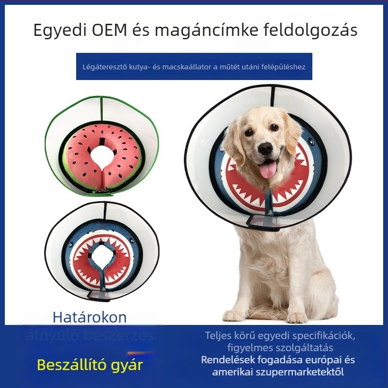 Elizabéti gallér háziállatok számára, univerzális macskáknak és kutyáknak, puha anyag, védelem a nyalogatás és harapás ellen, egész éves használatra