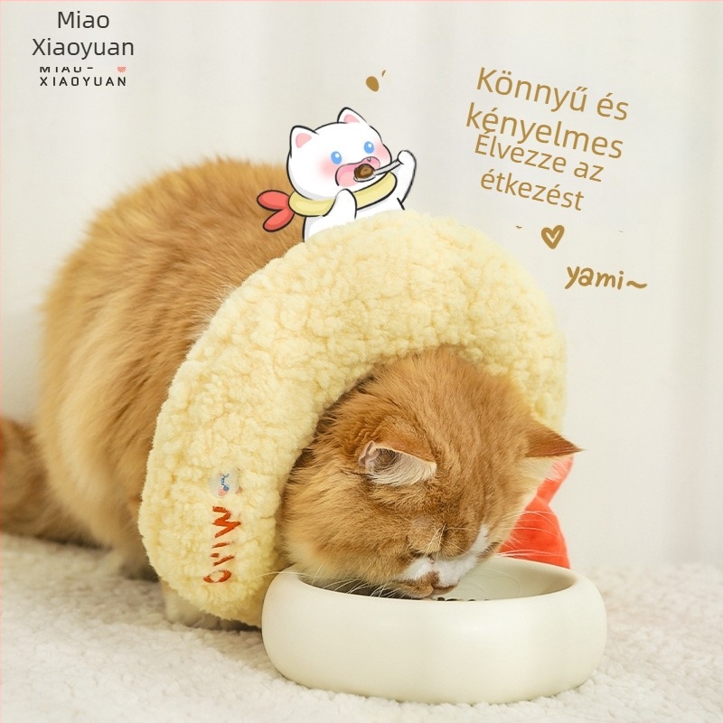 Állat Elizabethán gallér karikatúra mintával, plüss és PP pamut anyagból, univerzális illeszkedés, mindennapi stílus, egész évben használható