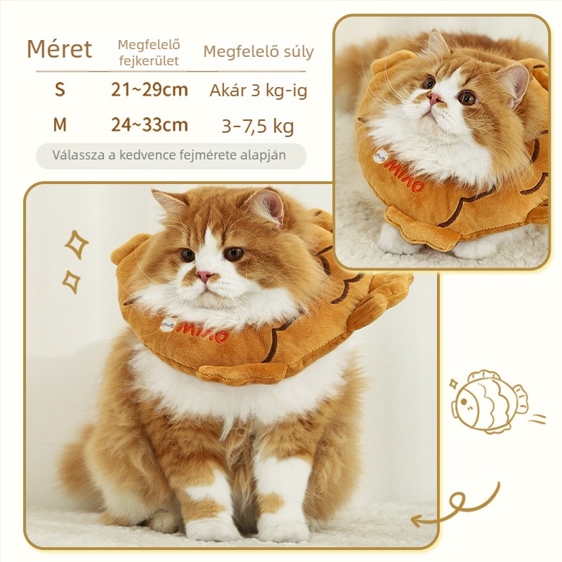 Állat Elizabethán gallér karikatúra mintával, plüss és PP pamut anyagból, univerzális illeszkedés, mindennapi stílus, egész évben használható