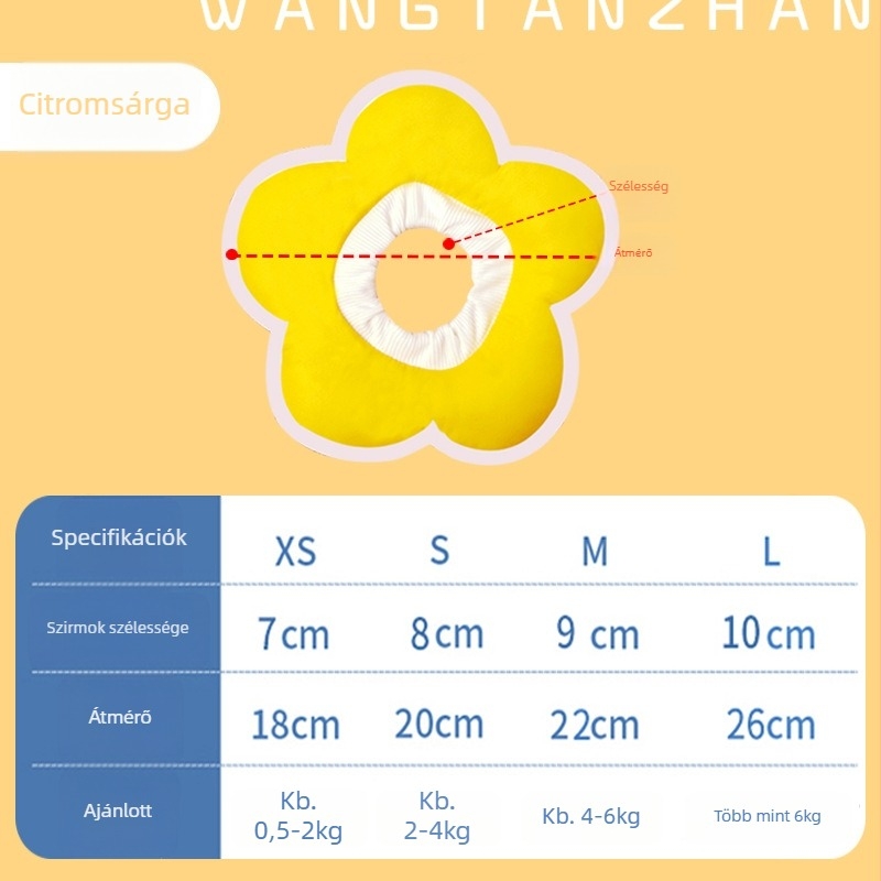 Tongbo háziállat Elizabeth-kollár – Cartoon minta, Poliészter, Univerzális, Anti nyalogatás
