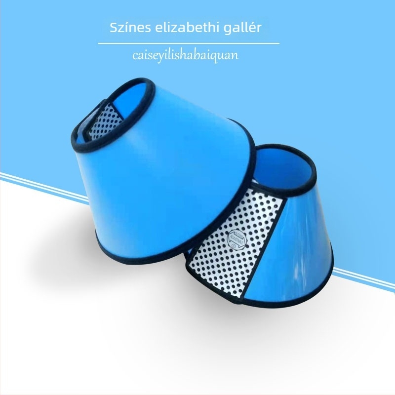 Elizabethán gallér háziállatoknak – puha anyag, nyalogzás elleni védelem, posztoperatív védelem, PP flanel