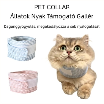 Kutyáknak és macskáknak szóló védő nyakvédő – Monokróm minta, poliészter anyag, cowboy stílus, minden évszakban használható