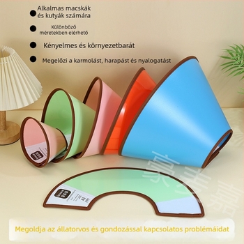 Haomaijia Elizabeth-kör háziállatoknak – fejvédő kutyáknak és macskáknak, védelem a nyalogatás ellen, PP anyag