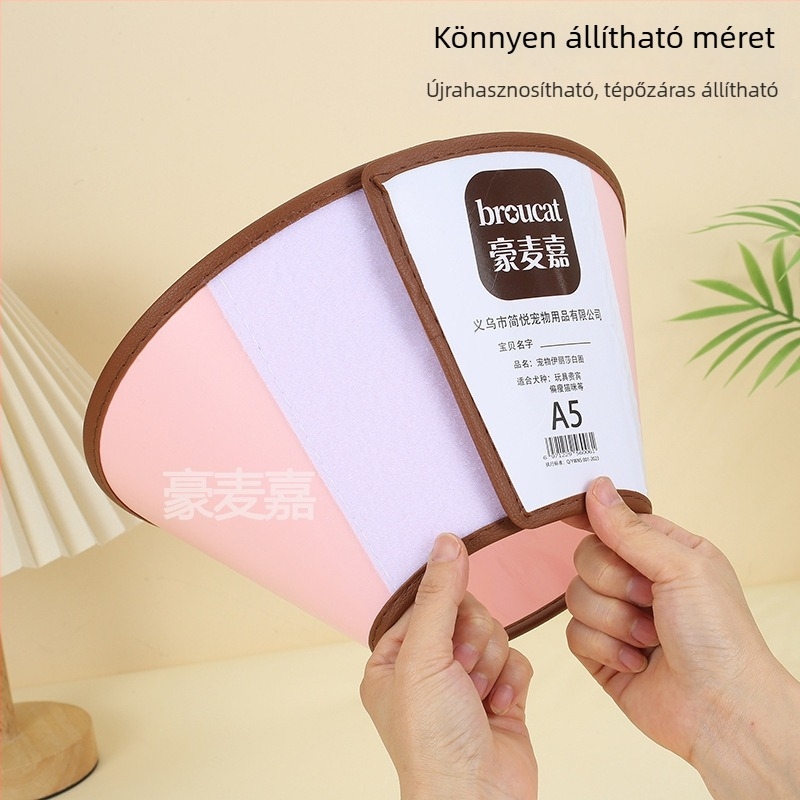 Haomaijia Elizabeth-kör háziállatoknak – fejvédő kutyáknak és macskáknak, védelem a nyalogatás ellen, PP anyag