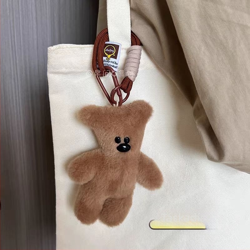 Plüss Teddy maci sálas kulcstartó, Mr. Bean medve hátizsákhoz való kiegészítő