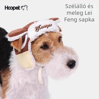 Hoopet Lei Feng fejfedő macskáknak és kutyáknak – aranyos fejfedő, őszi–téli meleg sapka kültéri használatra