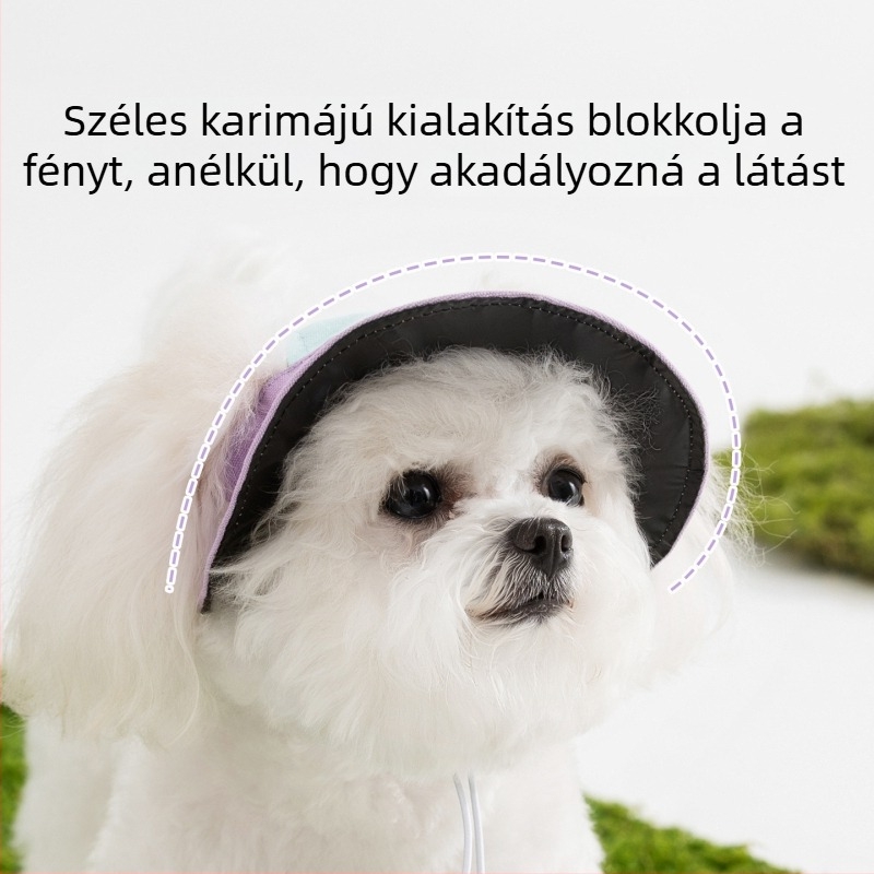 Vinil napsütésvédő halászkalap háziállatok számára — külső fejfedő macskáknak és kutyáknak, minden méretben
