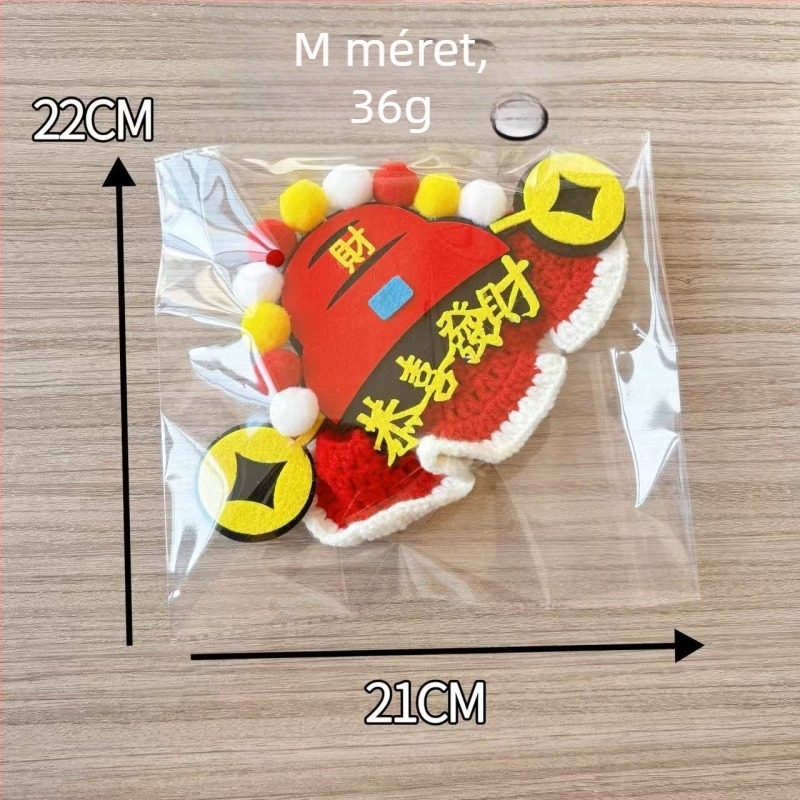 Újévi szerencse sapka háziállatoknak — ünnepi fejfedő macskáknak și kutyáknak