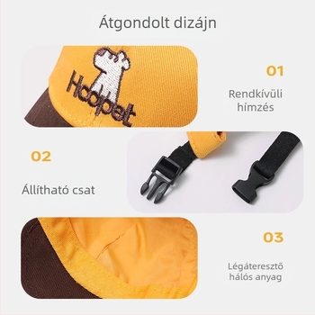 Kutyáknak és háziállatoknak szánt napvédő sapka – Cartoon minta, 100% pamut, négy évszakos, könnyed stílus