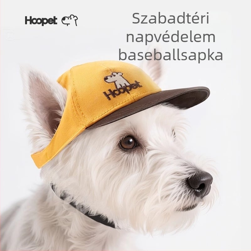 Kutyáknak és háziállatoknak szánt napvédő sapka – Cartoon minta, 100% pamut, négy évszakos, könnyed stílus