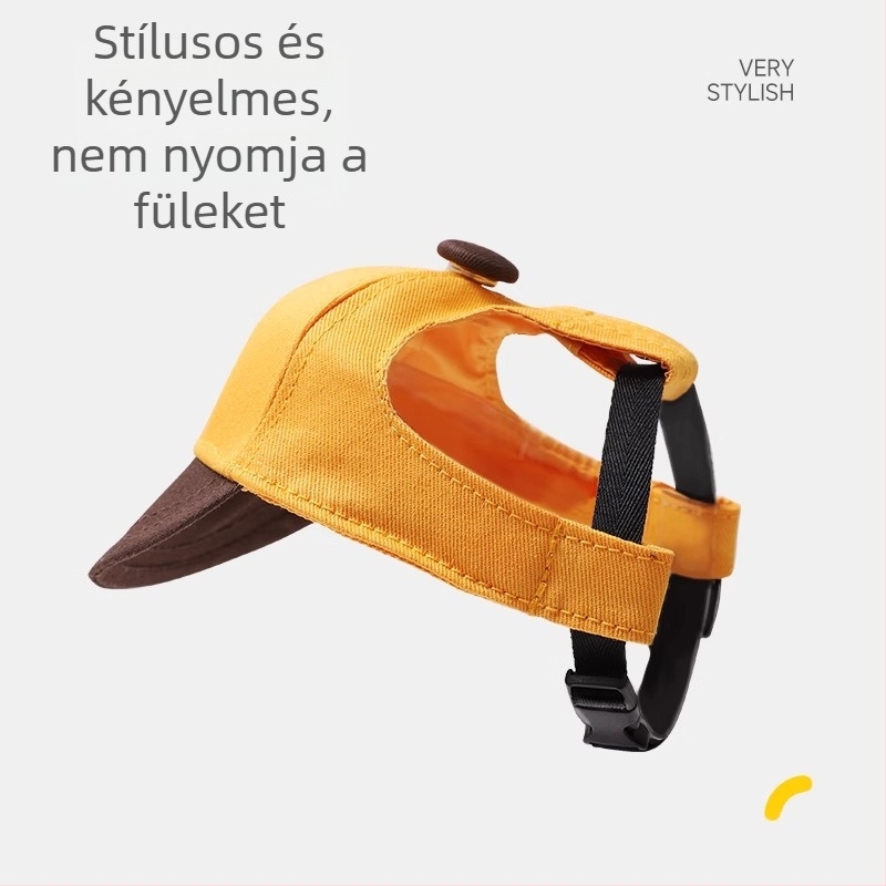 Kutyáknak és háziállatoknak szánt napvédő sapka – Cartoon minta, 100% pamut, négy évszakos, könnyed stílus