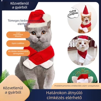 Karácsonyi sapka háziállatoknak – kutyáknak és macskáknak