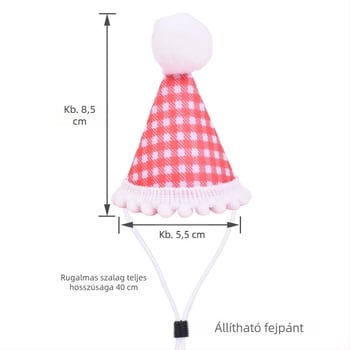 Kutyák és macskák számára - rácsos minta sapkák, nem szőtt anyag, nyomtatás, tavasz, INS stílus, 6 darab