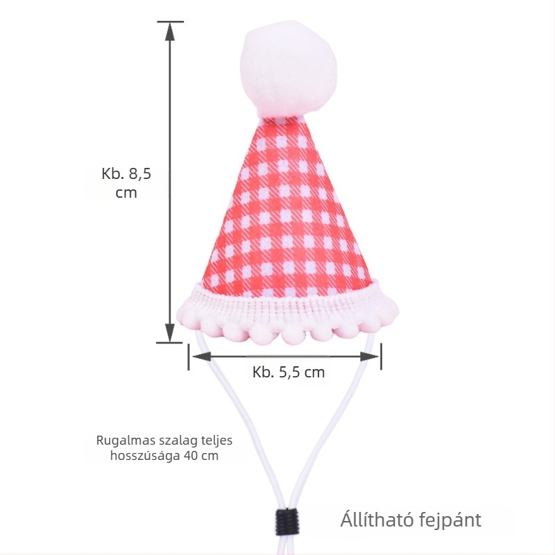 Kutyák és macskák számára - rácsos minta sapkák, nem szőtt anyag, nyomtatás, tavasz, INS stílus, 6 darab