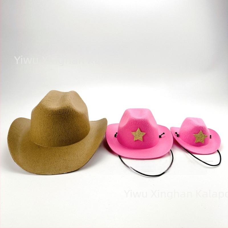 Háziállat cowboy sapka, Cartoon minta, poliészter, sima szövés, domborított felület