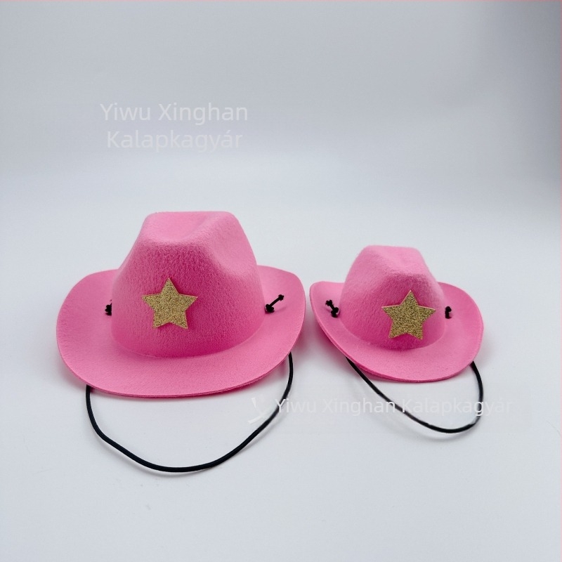Háziállat cowboy sapka, Cartoon minta, poliészter, sima szövés, domborított felület