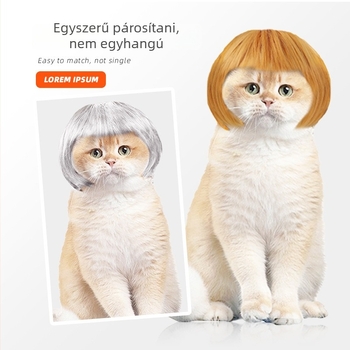 Macska kisállat paróka — rajzfilm stílus, matt magas hőmérsékletű huzal, márka Queen of the World