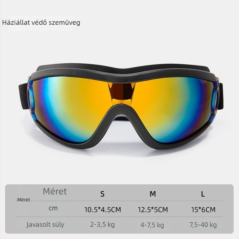 Kutyák számára UV-álló, állítható szemüveg; casual stílus; anyagok: PC, TPU és nylon szalag