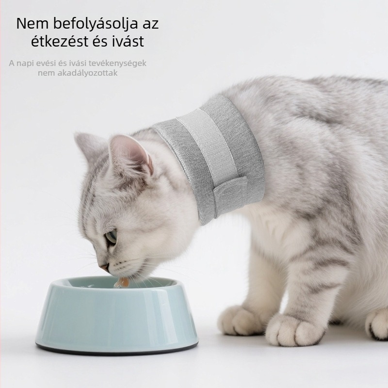 Puhа posztoperatív gallér háziállatok számára, légáteresztő, univerzális illeszkedés; anyag poliészter, Dt1484 márka, stílus Japán és Dél-Korea, eredet Zhejiang.