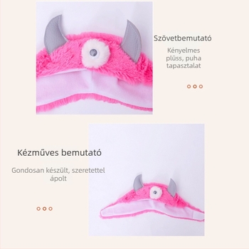 Démon-stílusú plüss állatsapka macskáknak és kutyáknak, pamut, egész éves viselet, Japán/Korea stílus, Halloween kiegészítő