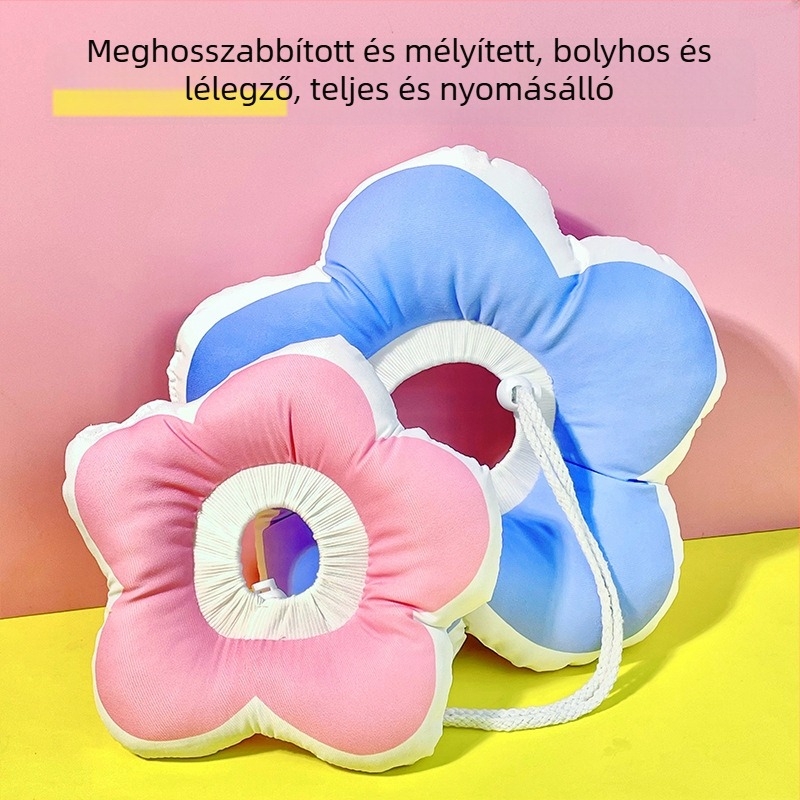 Elizabethán macskanyakörv – puha fejvédő a nyalás elleni védelemért, rajzfilm mintás, PP anyag, minden szezonban univerzális illeszkedés