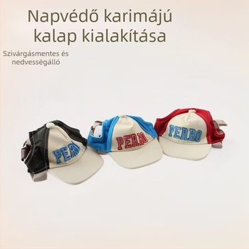 Pamutból készült háziállat számára napvédő karimás sapka