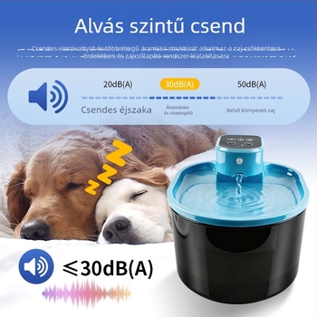 Intelligens háziállat ivóvíz adagoló, vezeték nélküli automatikus áramlás, alkalmazás-vezérlés, leválasztható, nagy kapacitású víztartály