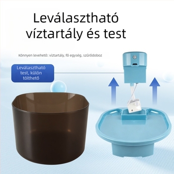 Intelligens háziállat ivóvíz adagoló, vezeték nélküli automatikus áramlás, alkalmazás-vezérlés, leválasztható, nagy kapacitású víztartály