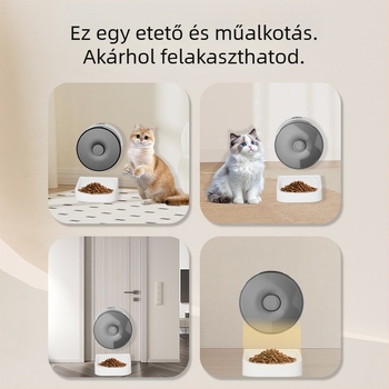 Habas Ferris Wheel falra szerelhető okos etető, automatikus időzítés és adagolás, távirányítás, macskáknak és kutyáknak, app-támogatással