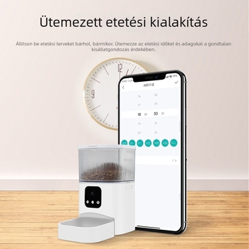 Kisállat automatikus etető, intelligens időzített etetéssel, távoli hangvezérléssel és videóval otthoni használatra