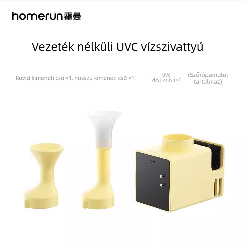 3. generációs intelligens kisállat ivóvíz-adagolóhoz illeszkedő vezeték nélküli UVC sterilizáló vízszivattyú, víz–áram izoláció, könnyen tisztítható macskáknak
