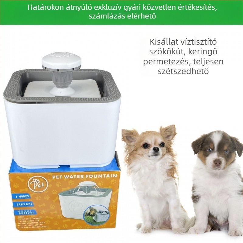 Intelligens automata vízadagoló macskáknak és kutyáknak