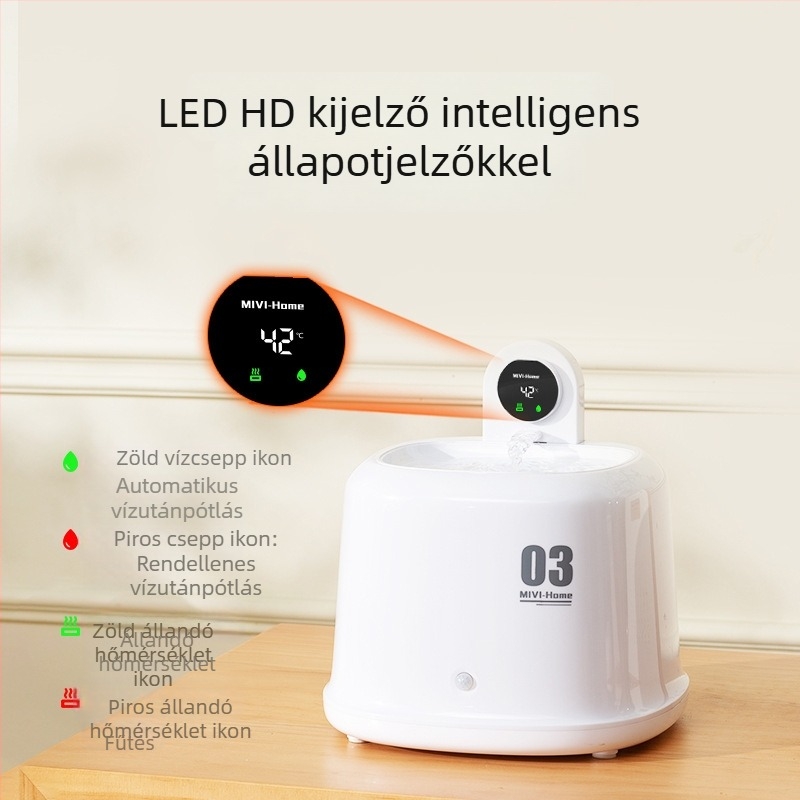 Miwei háziállatok számára állandó vízhőmérsékletű vízforrás, intelligens keringés, csendes, kettős szűrő, automatikus szenzor macskáknak és kutyáknak