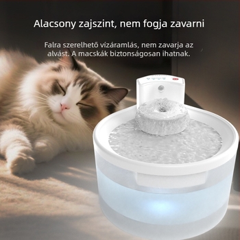 Intelligens szenzoros itató macskáknak és kutyáknak, nagy kapacitású, szűrés és sterilizálás