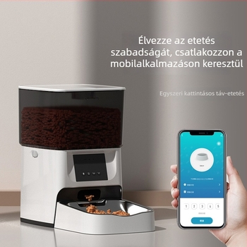 Okos alkalmazású automata etető macskáknak és kutyáknak