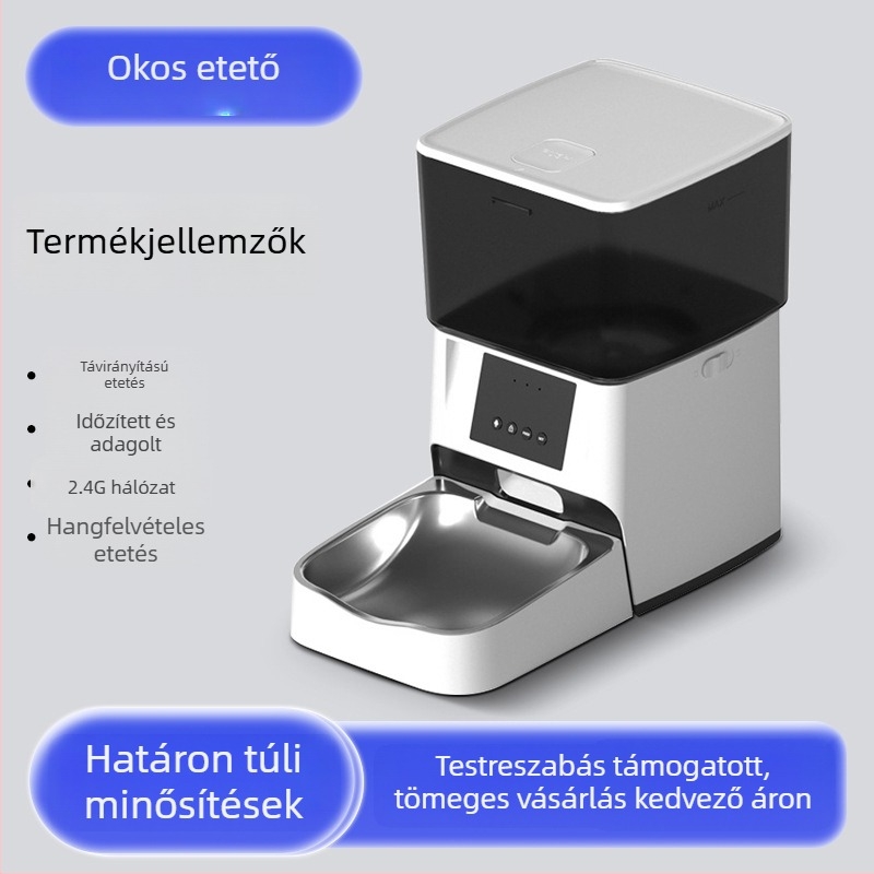 Okos alkalmazású automata etető macskáknak és kutyáknak