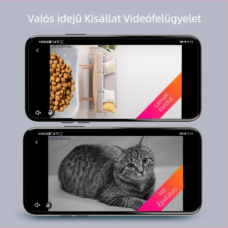 Okos automata etető macskáknak és kutyáknak, leválasztható kialakítás