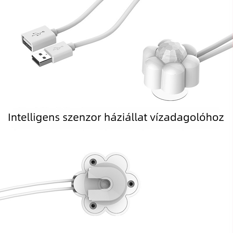 Háziállatok számára vízadagoló infravörös szenzorral és automatikus vízfolyás-kapcsolóval