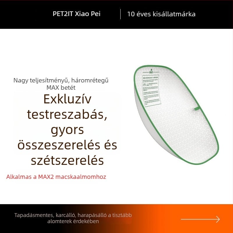 Xiaopei Max2-vel kompatibilis, magas teljesítményű háromvédelmi alátét Xiaopei okos macska toalett Max-hoz, könnyen tisztítható és cserélhető