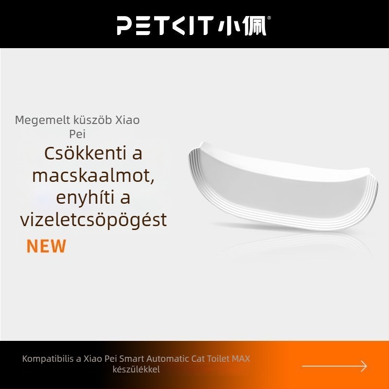 Xiaopei MAX-hoz tervezett okos macska WC MAX, emelt küszöbbel a homok szétszóródásának csökkentésére és a vizelet szivárgásának mérséklésére