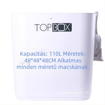 Macska toalett felső belépéssel, négyszögletes, teljesen zárt, ABS műanyagból