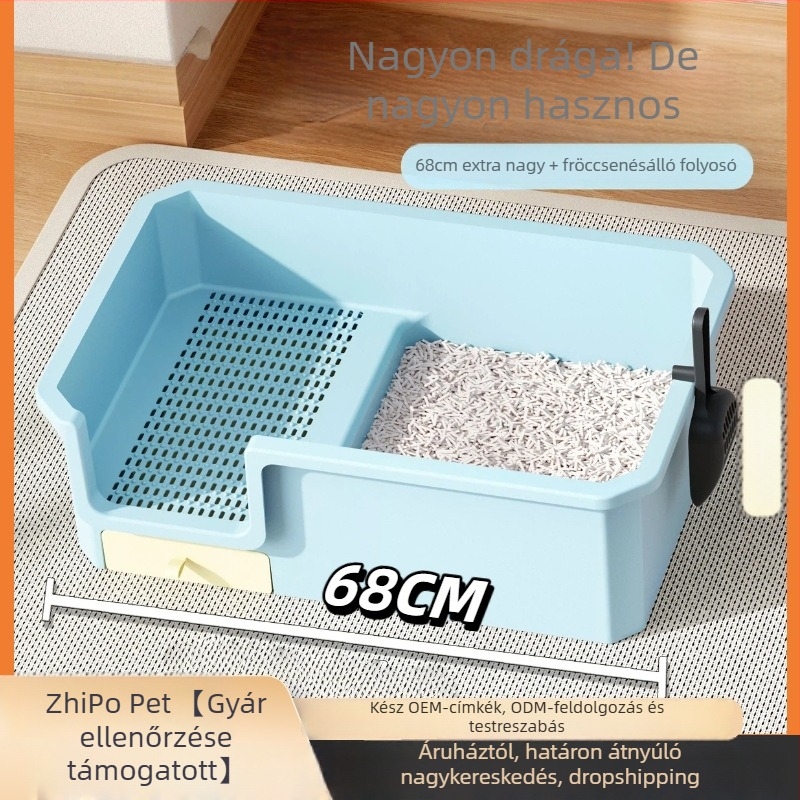 Macskaalmotál Leben, PP, négyszögletes forma, nyitott kivitel, macskák számára