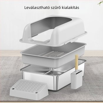 Macskaalomtál — fém és műanyag kivitel, alkalmas macskáknak, nem importált
